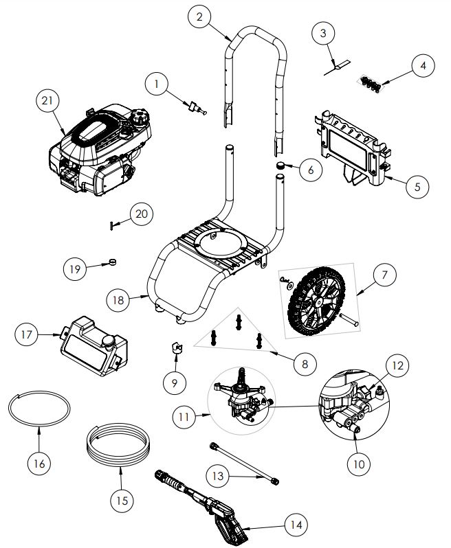 Craftsman Pressure Washer CMXGWFN061146 Parts